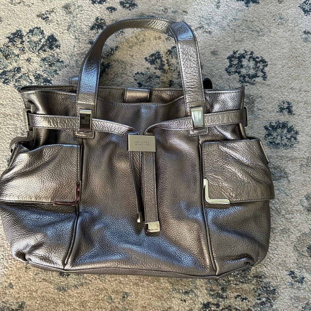 Michael Kors silver leather Bag